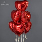 7 шаров в форме сердца
